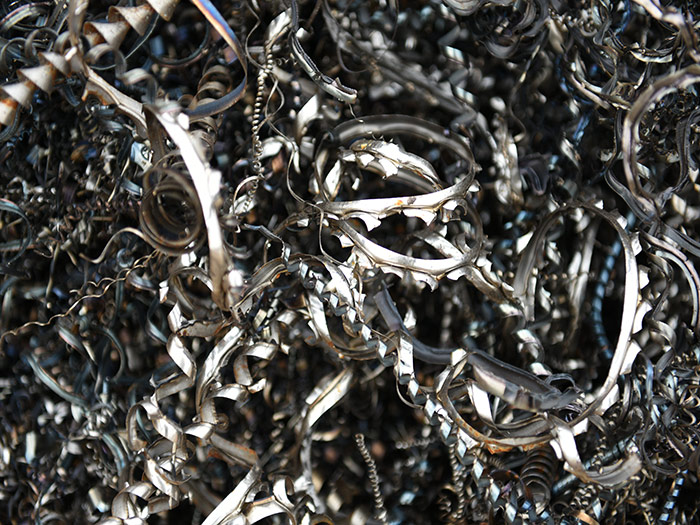 Scrap metal pile